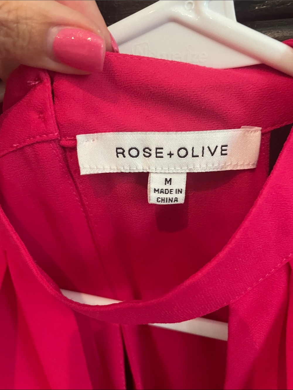 Rose & Olive Fuchsia Halter Camisole Top Medium - Picture 4 of 5